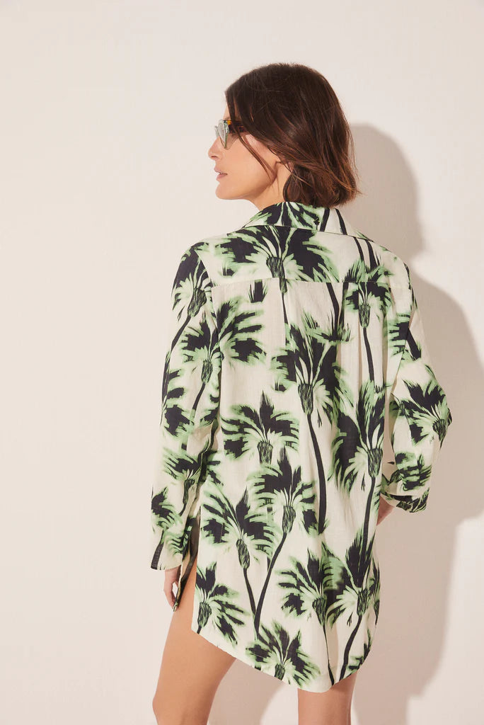 Sleeve Shirt Ikat Coconut
