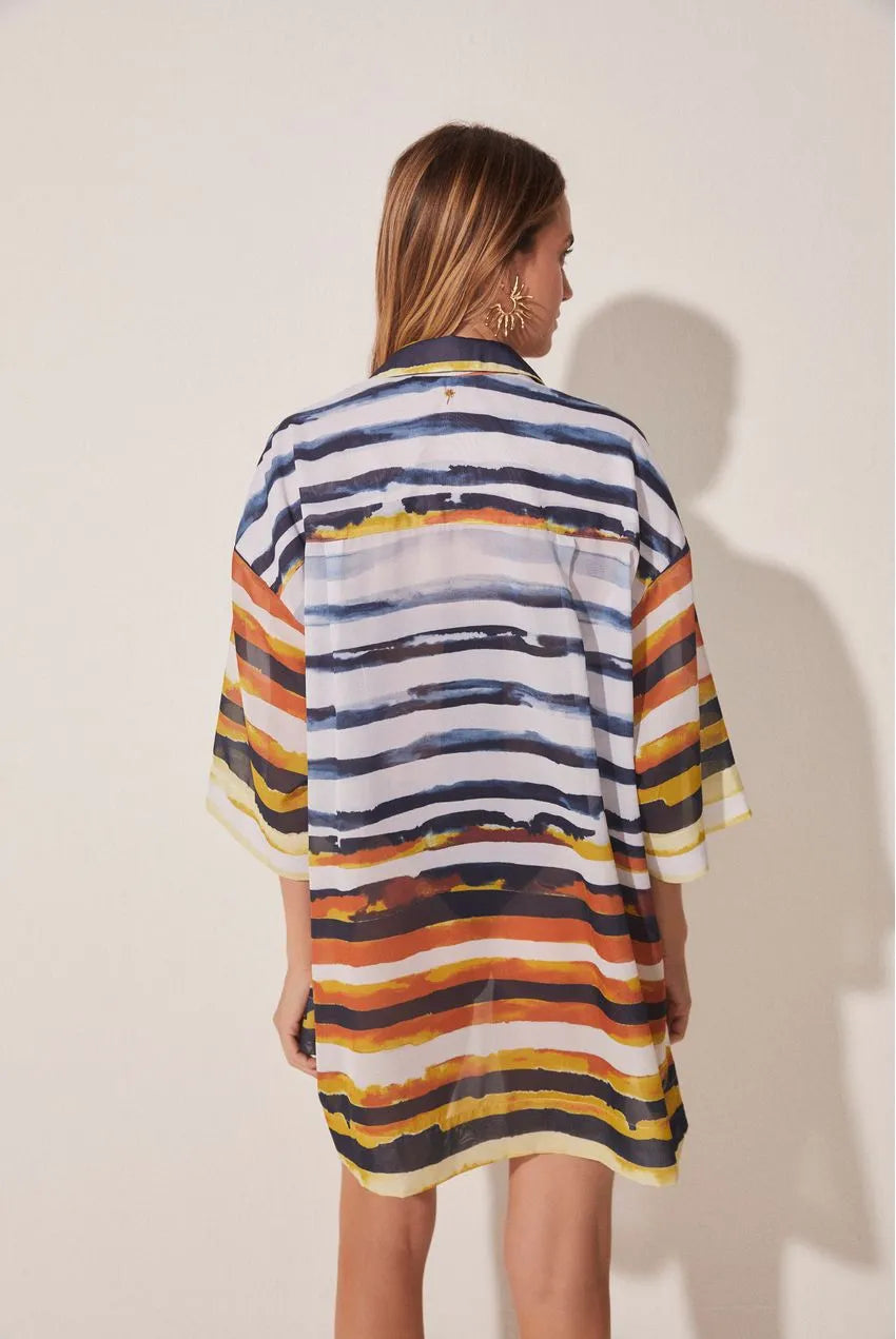 Striped shirt sleeve