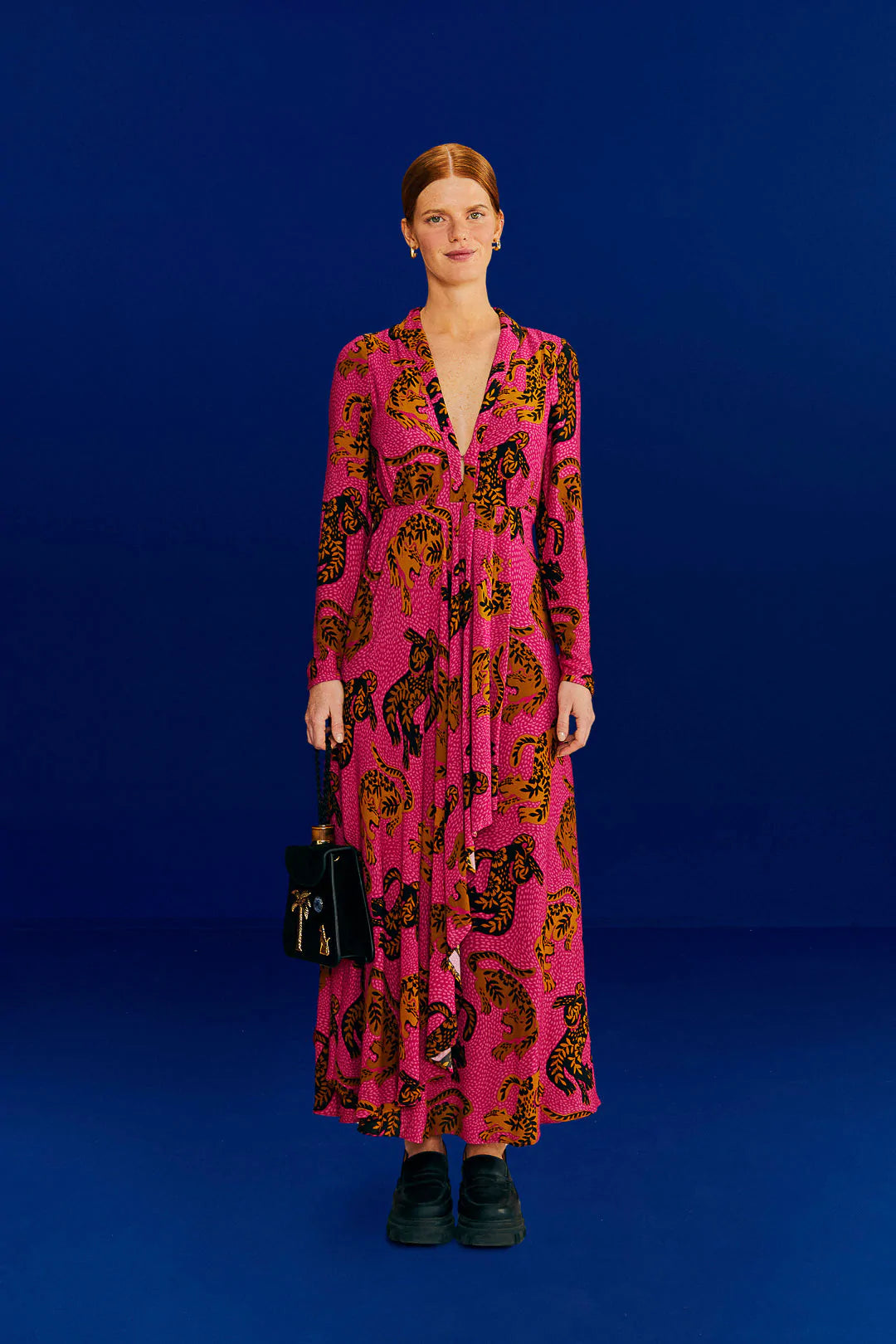 Maxi Dress Leopards Pink
