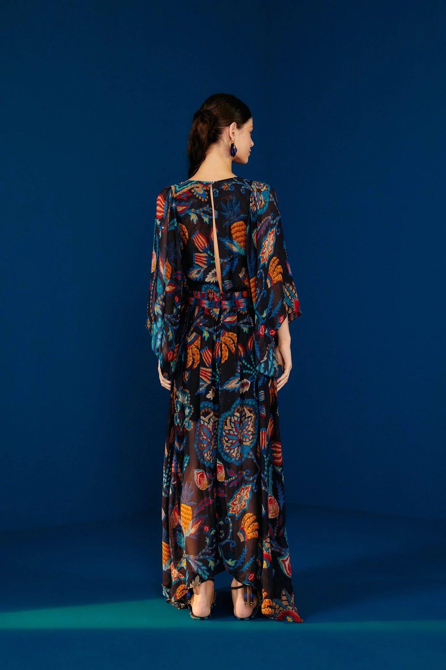 Vestido Maxi Kaftan Black Sunset