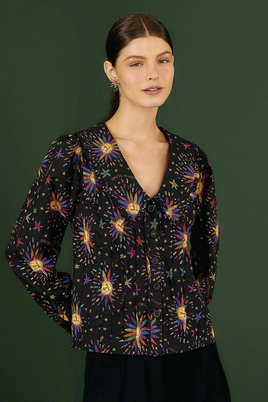 Rainbow Suns Organic Cotton Blouse
