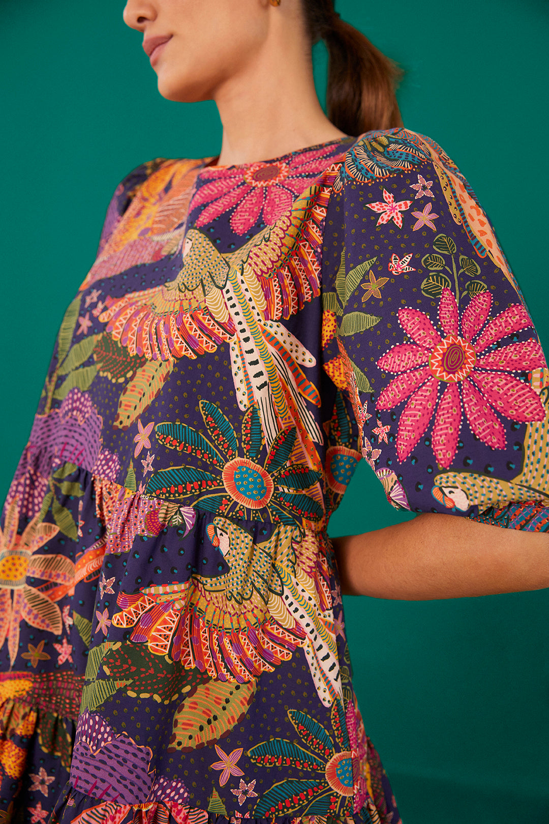 Mini Dress Guacamayo - Organic Cotton