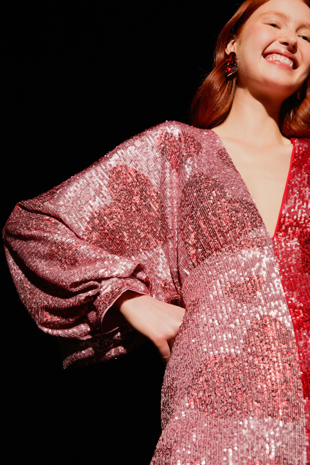 Dress heart sequin midi