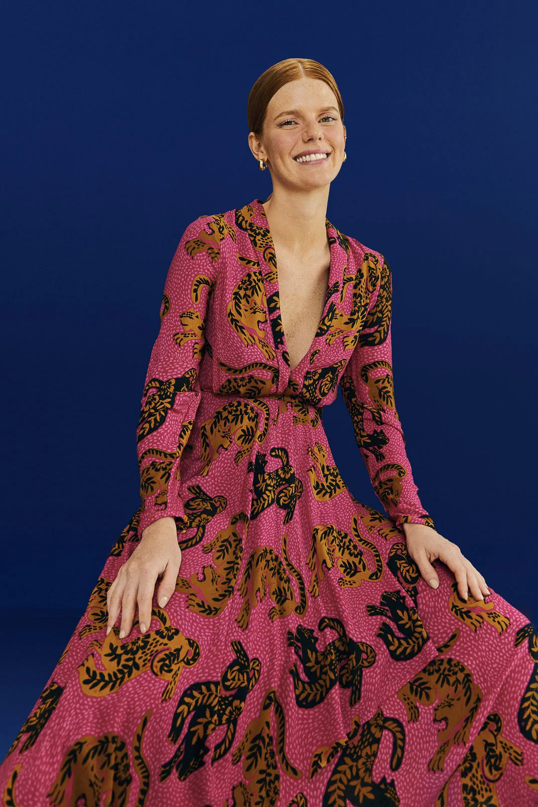 Maxi Dress Leopards Pink